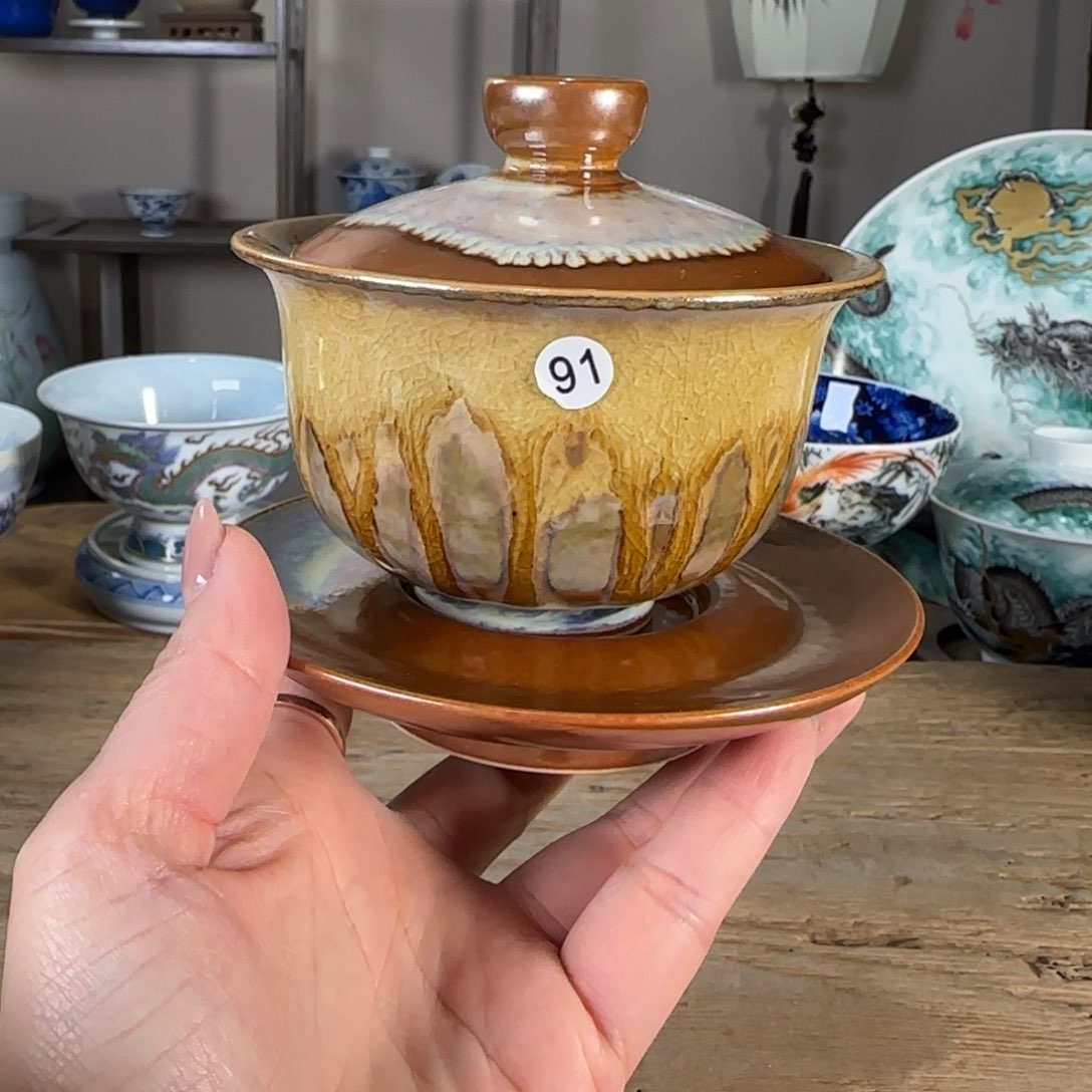 杯景德镇陶瓷柴烧多人