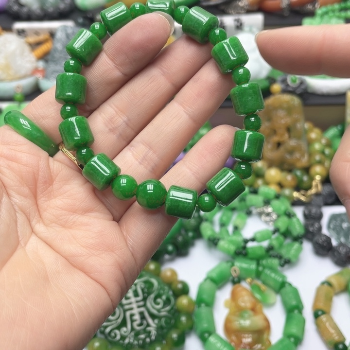 翡翠未镶嵌颈饰手链60