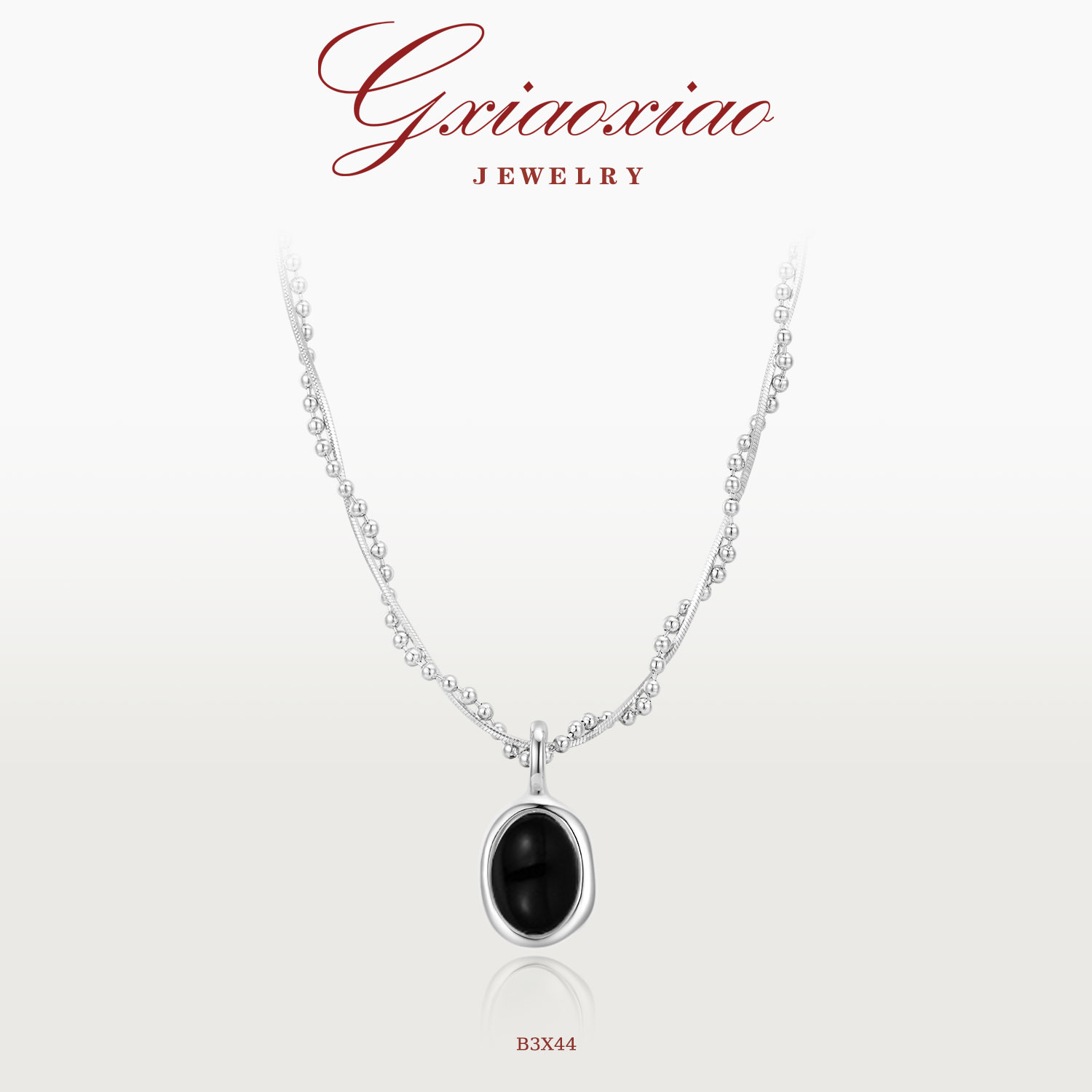 G XIAOXIAO 【静幽阑夜】双面设计师款个性百搭项链 B3X44