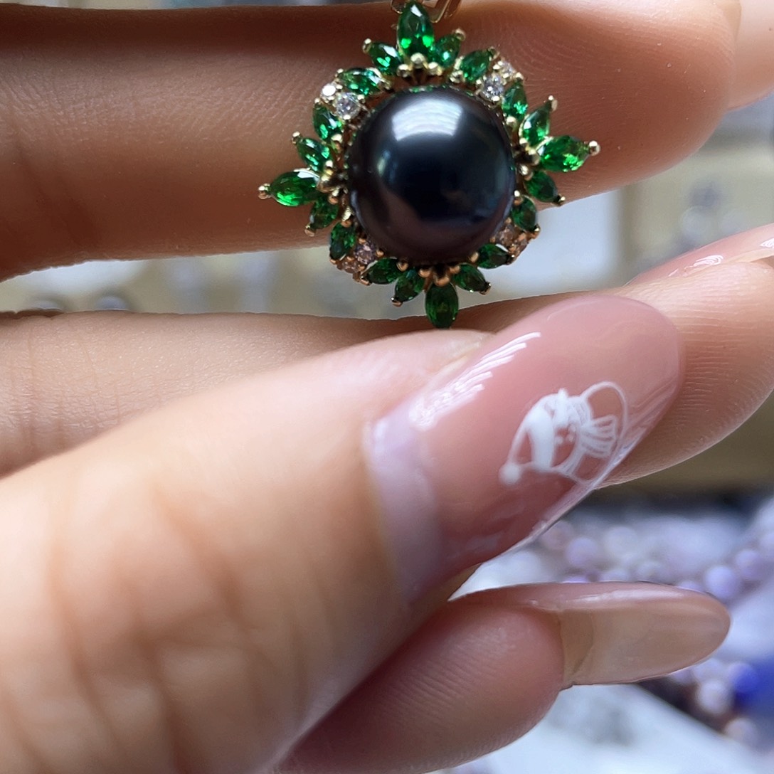 海水珍珠颈饰银S925镶嵌