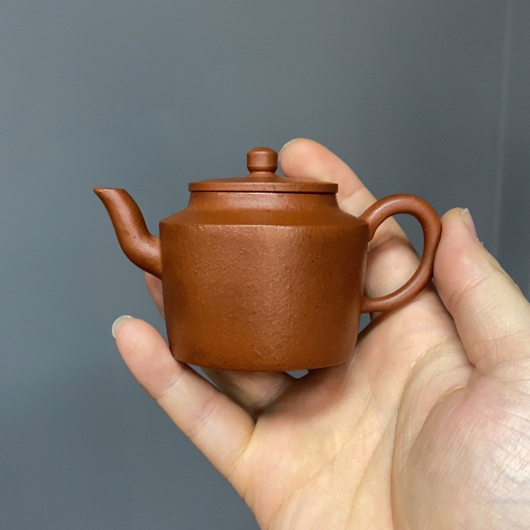 紫砂茶壶大红袍折肩宫灯