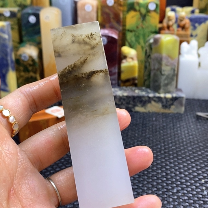 印度石珠****）青田石印章石