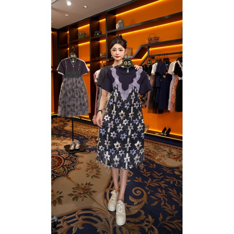 【Linda】【114】夏季气质时尚设计感收腰短袖连衣裙JC-A3521