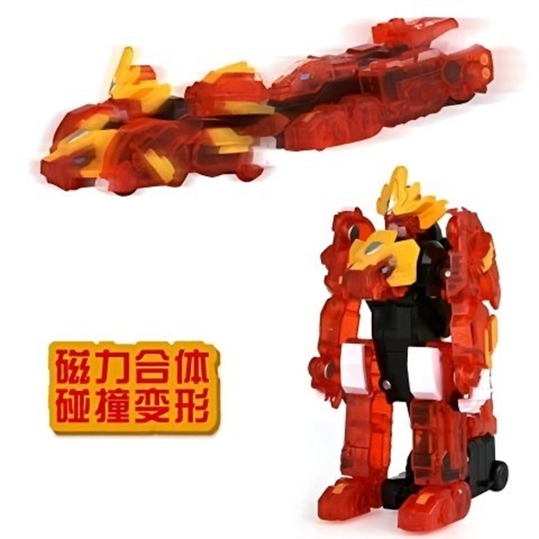 磁力合体互换变形烈火雄狮机甲机器人男孩玩具