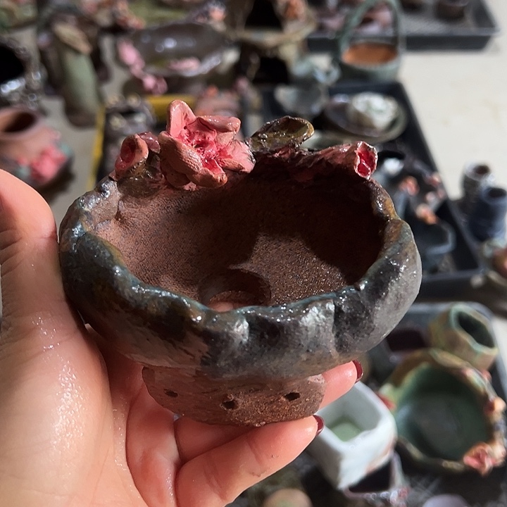 新店福利手工粗陶高温陶器