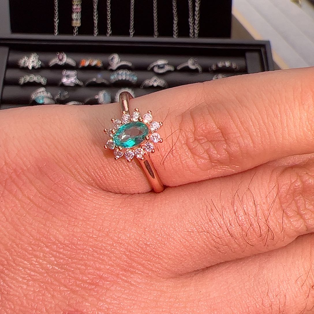 水晶戒指银S925镶嵌1121