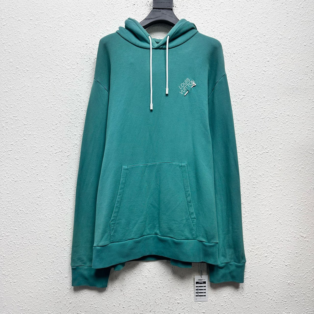 99新 LouisVuitton/路易威登 湖水绿别针刺绣帽衫 4L码 YH10989