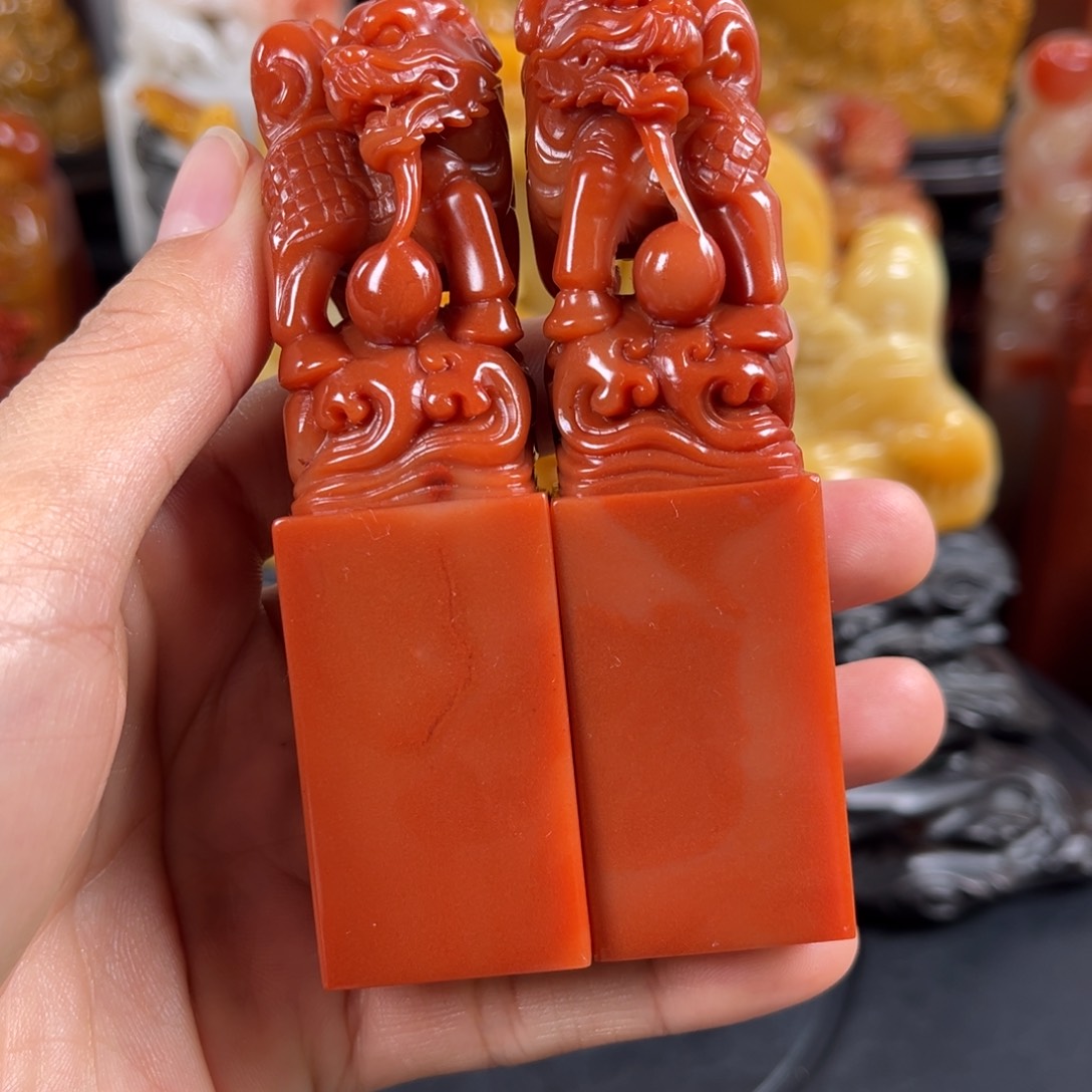 寿山石一**金寿山石印章