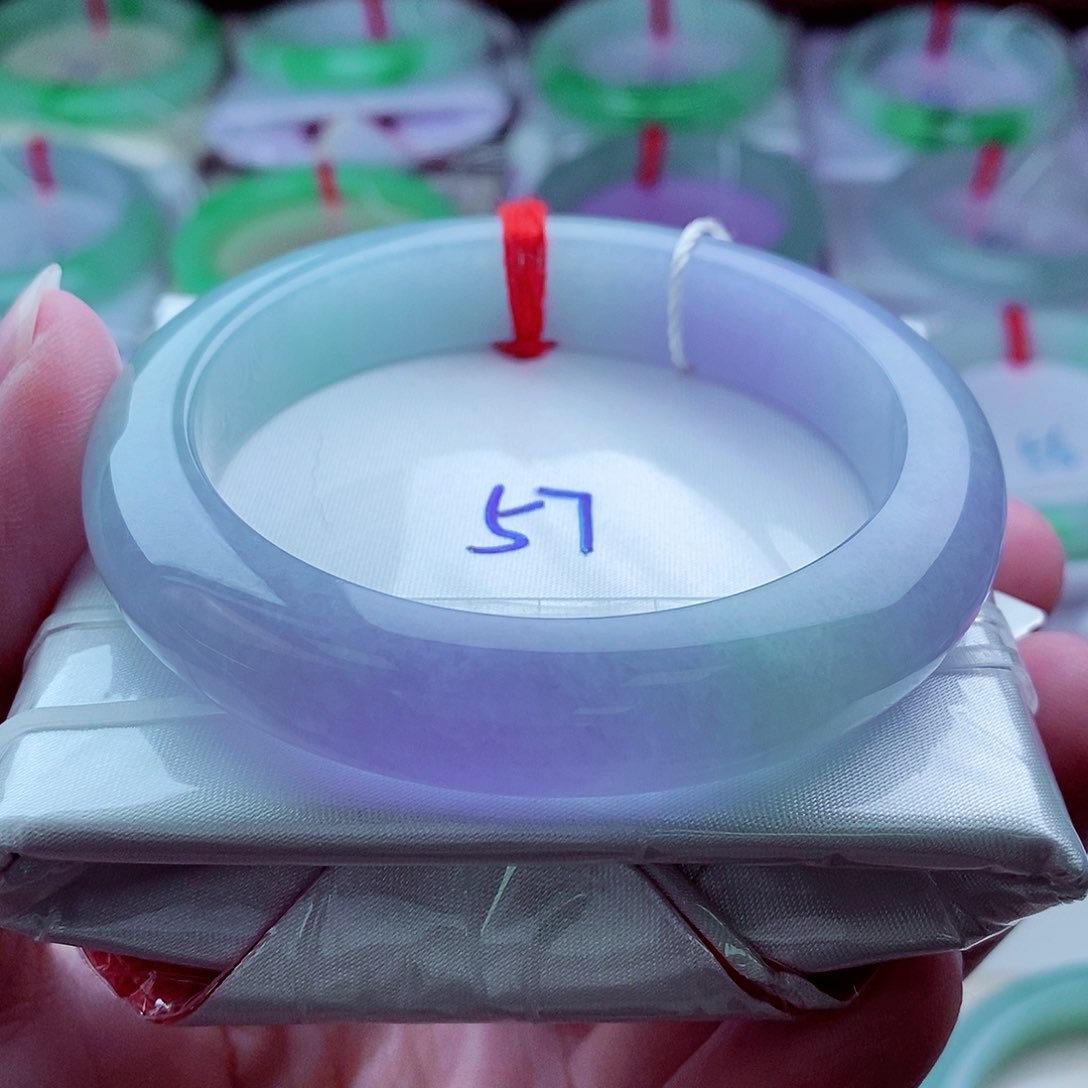 翡翠手镯未镶嵌陈***60715高贵艳丽优雅气质