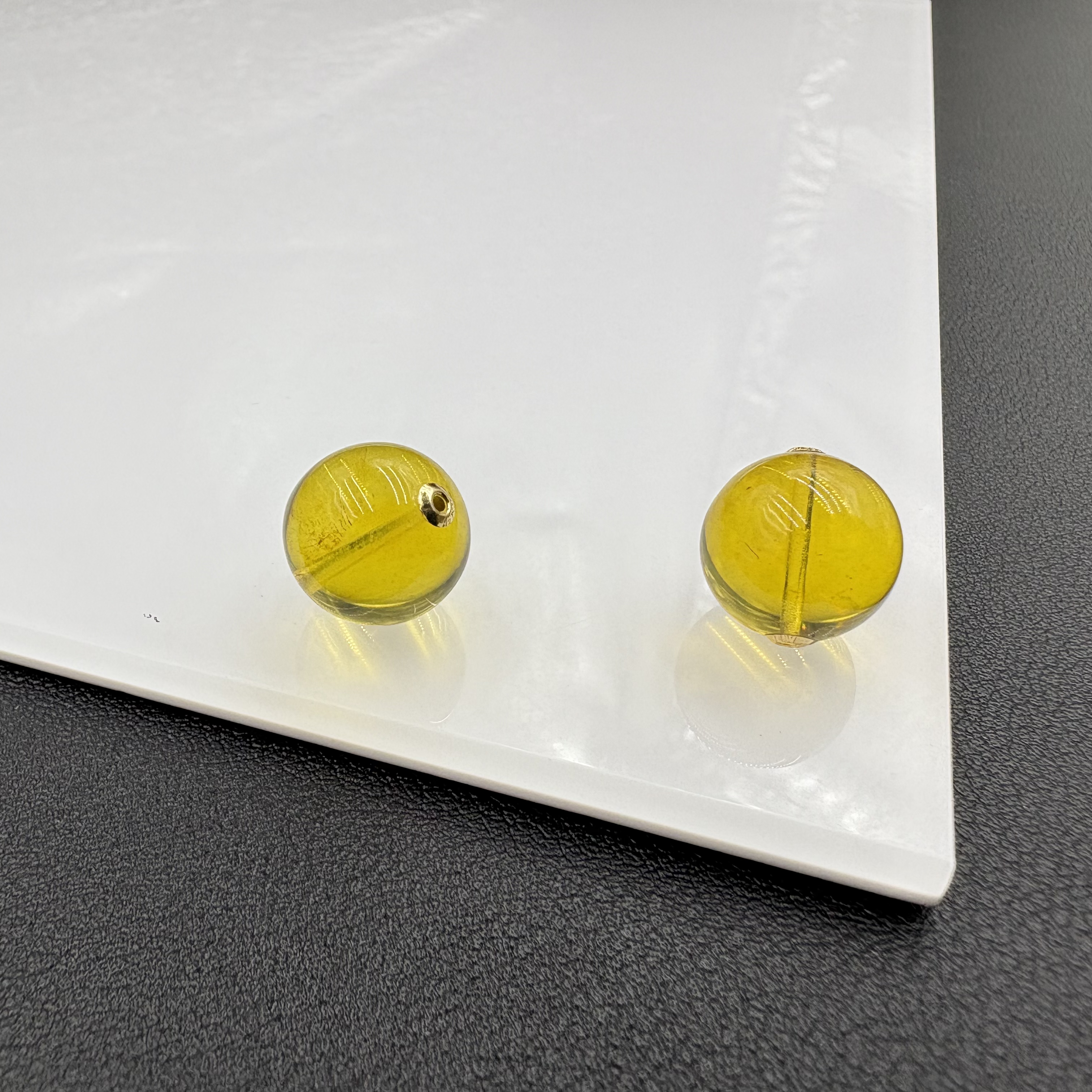 「戴琴珠宝」DQ1100-蓝珀13mm左右通孔单珠（多样性发其一）