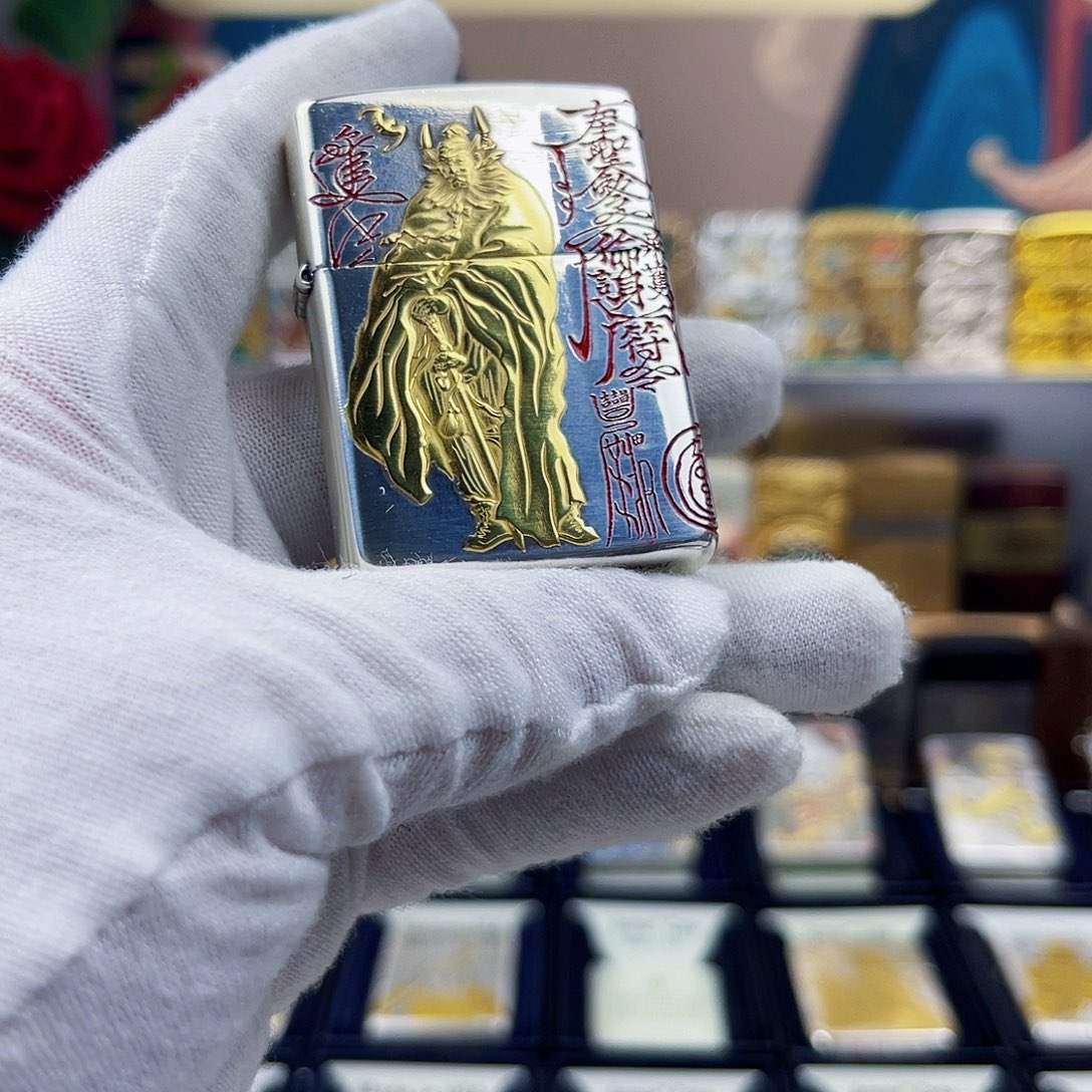 铁时****人钟馗包银朱砂打火机