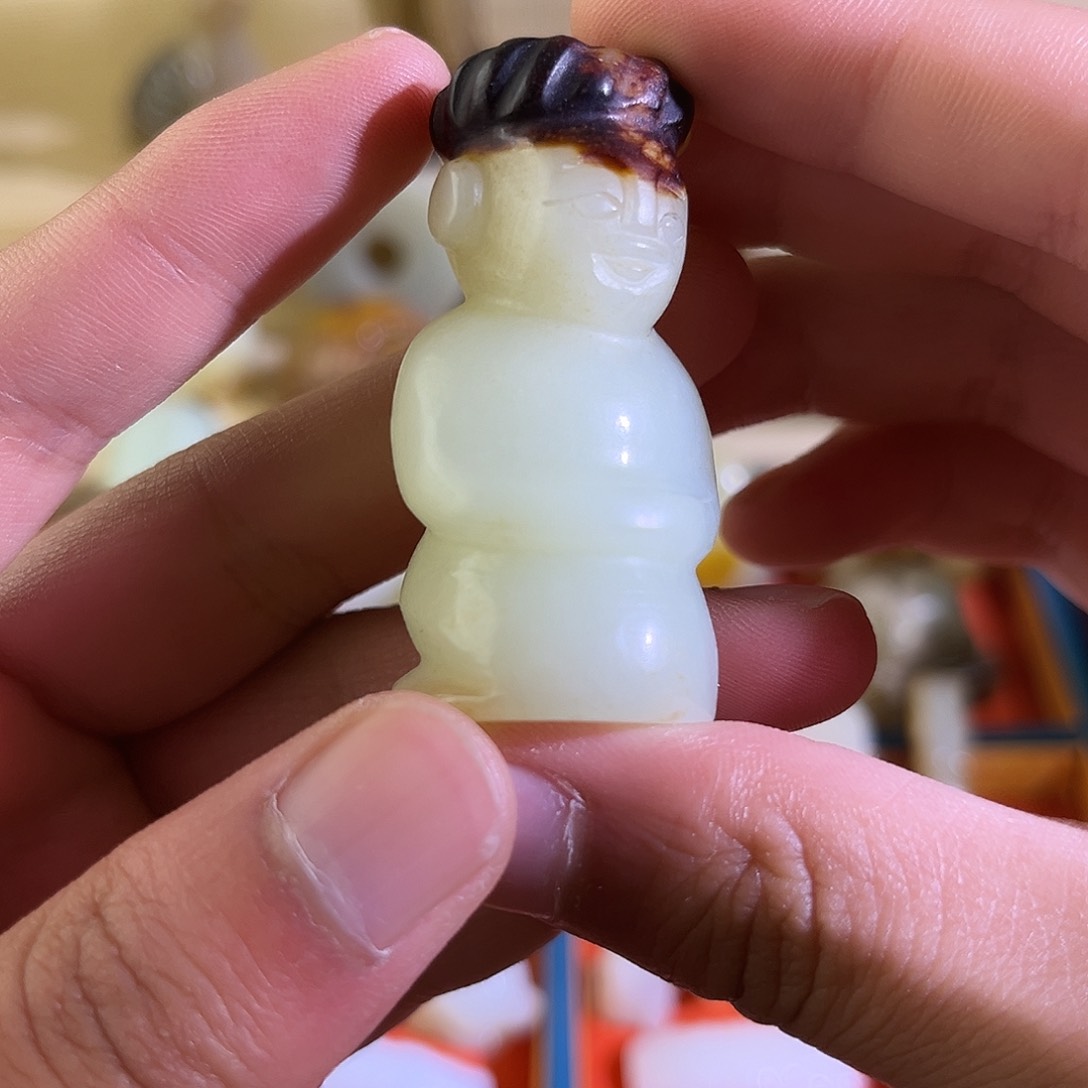 走***看和田玉未镶嵌挂件