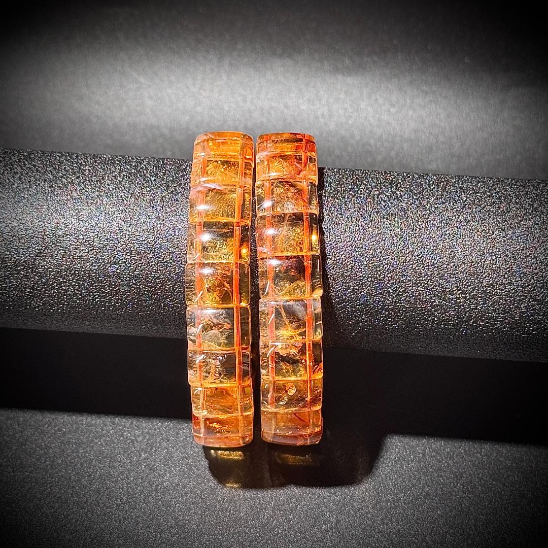 S1404【貝勒爺】黄塔山水晶手牌（多样性发其一）