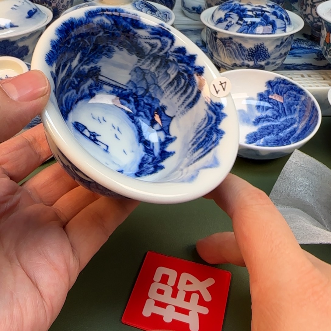 陶抖音闪购纯手工手绘开片重锡班41