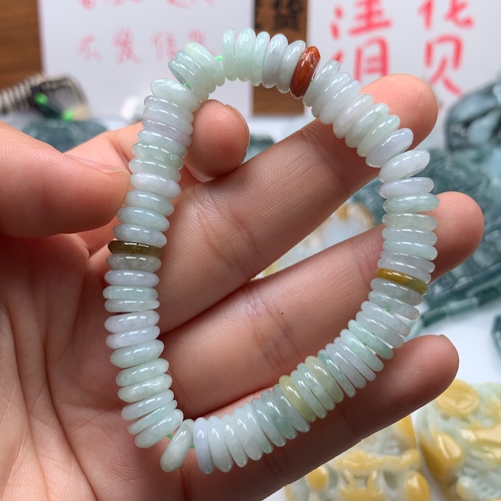 翡翠颈饰未镶嵌保真天然A货翡翠