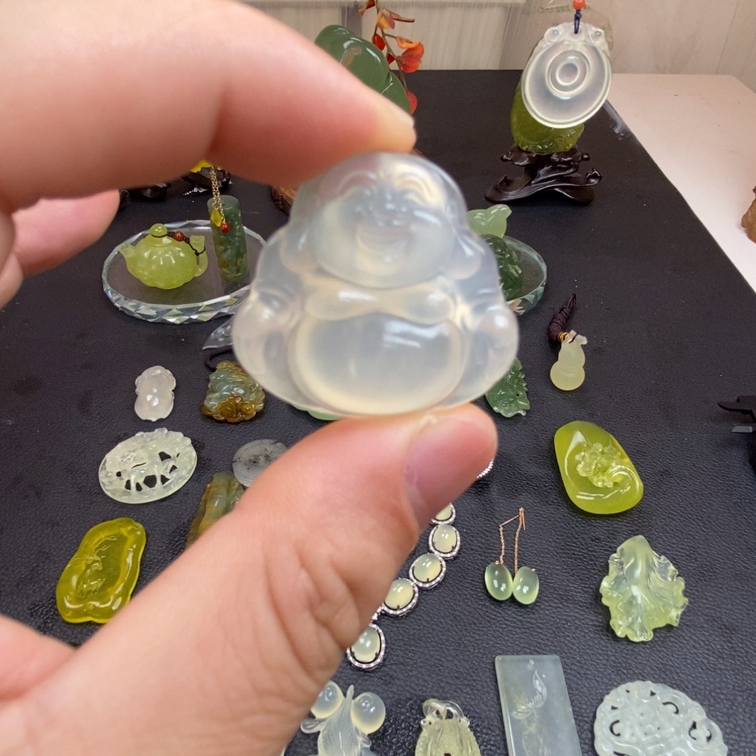 蛇纹石玉合金颈饰
