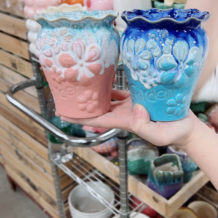 有孔，凑单福利满10元发货陶瓷多肉花盆！