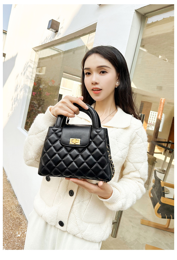 包包女2025新款链条包小香风菱格手提包包女高级感通勤单肩斜挎包
