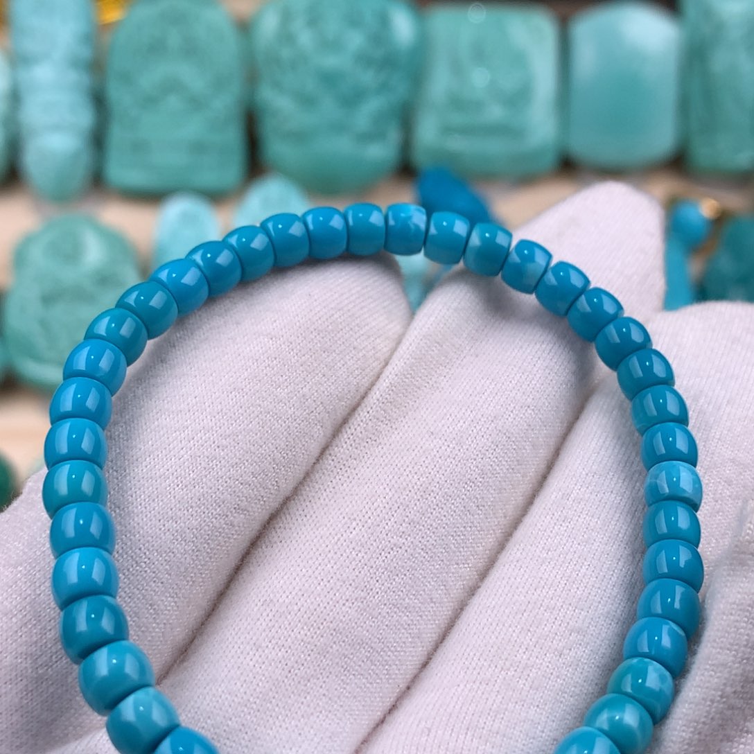 绿松石未镶嵌直切手串卡5