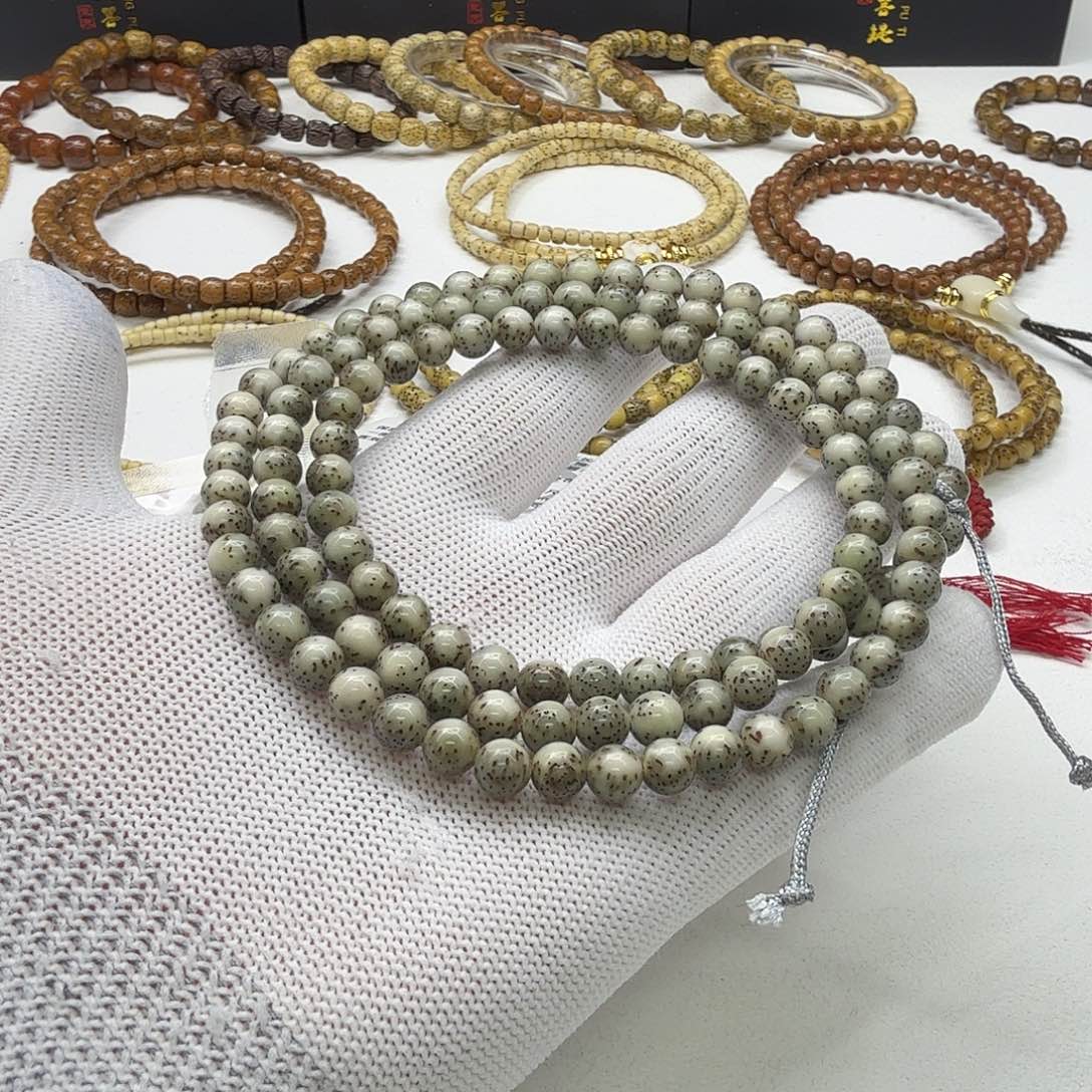 吊坠星月菩提25梵天绿冰河豚7圆108一物一图