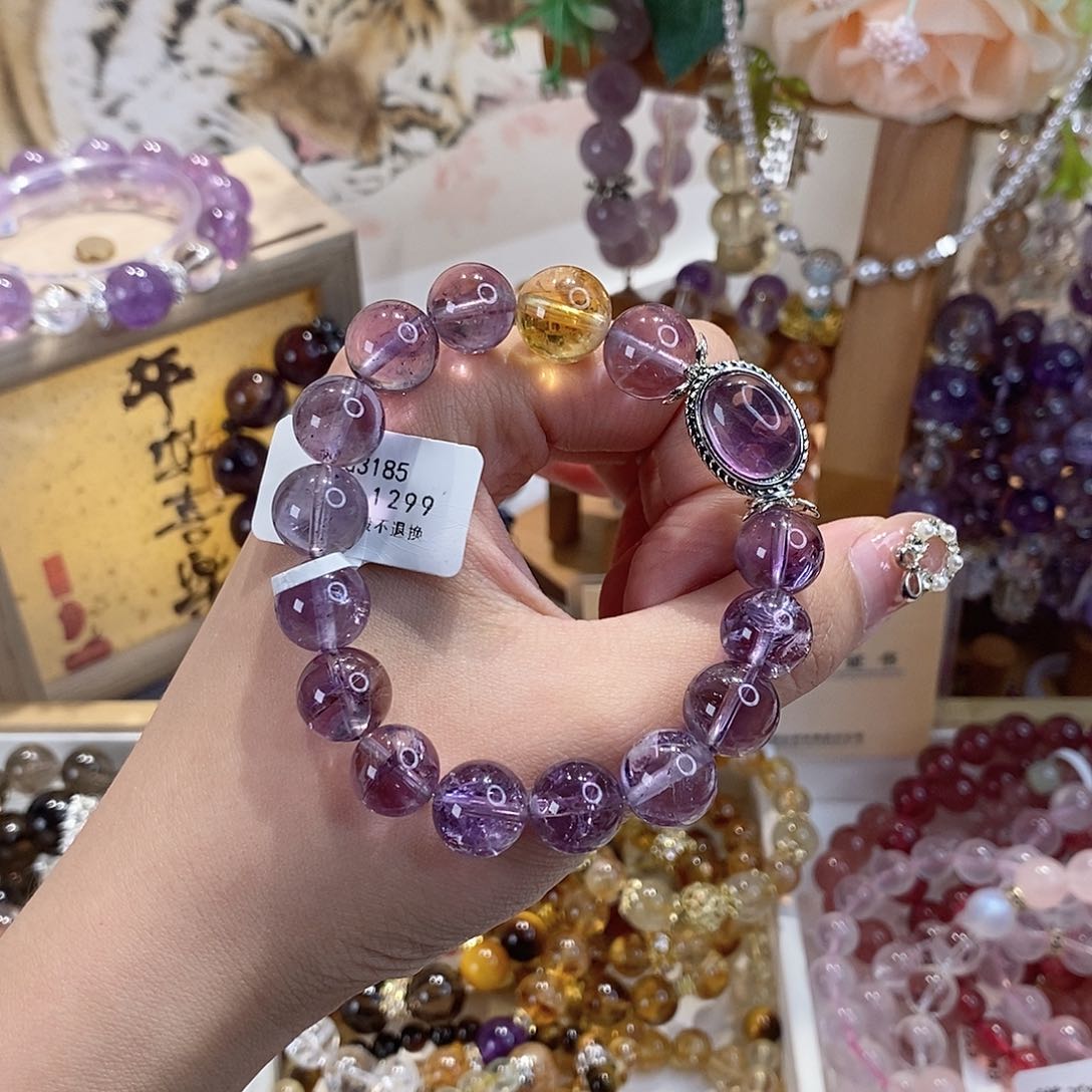 水晶手链未镶嵌G3185单圈颜色微差