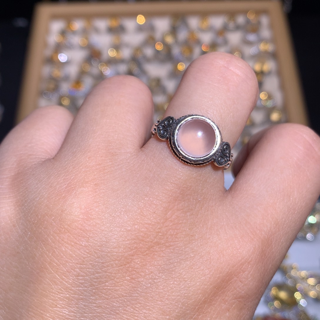 【闪购商品】水晶戒指银S925镶嵌戒指