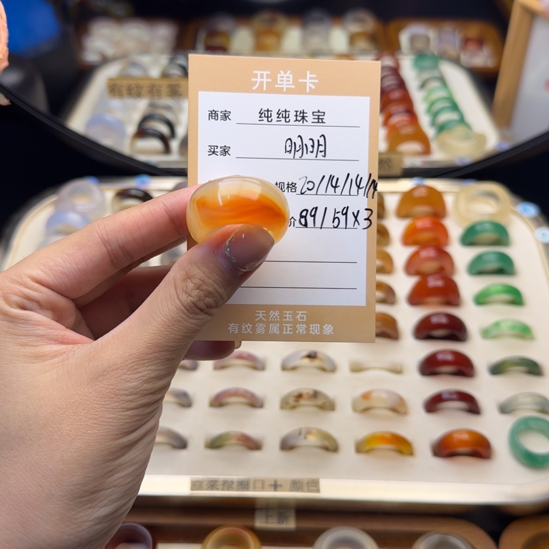 玛瑙/玉髓戒指合金