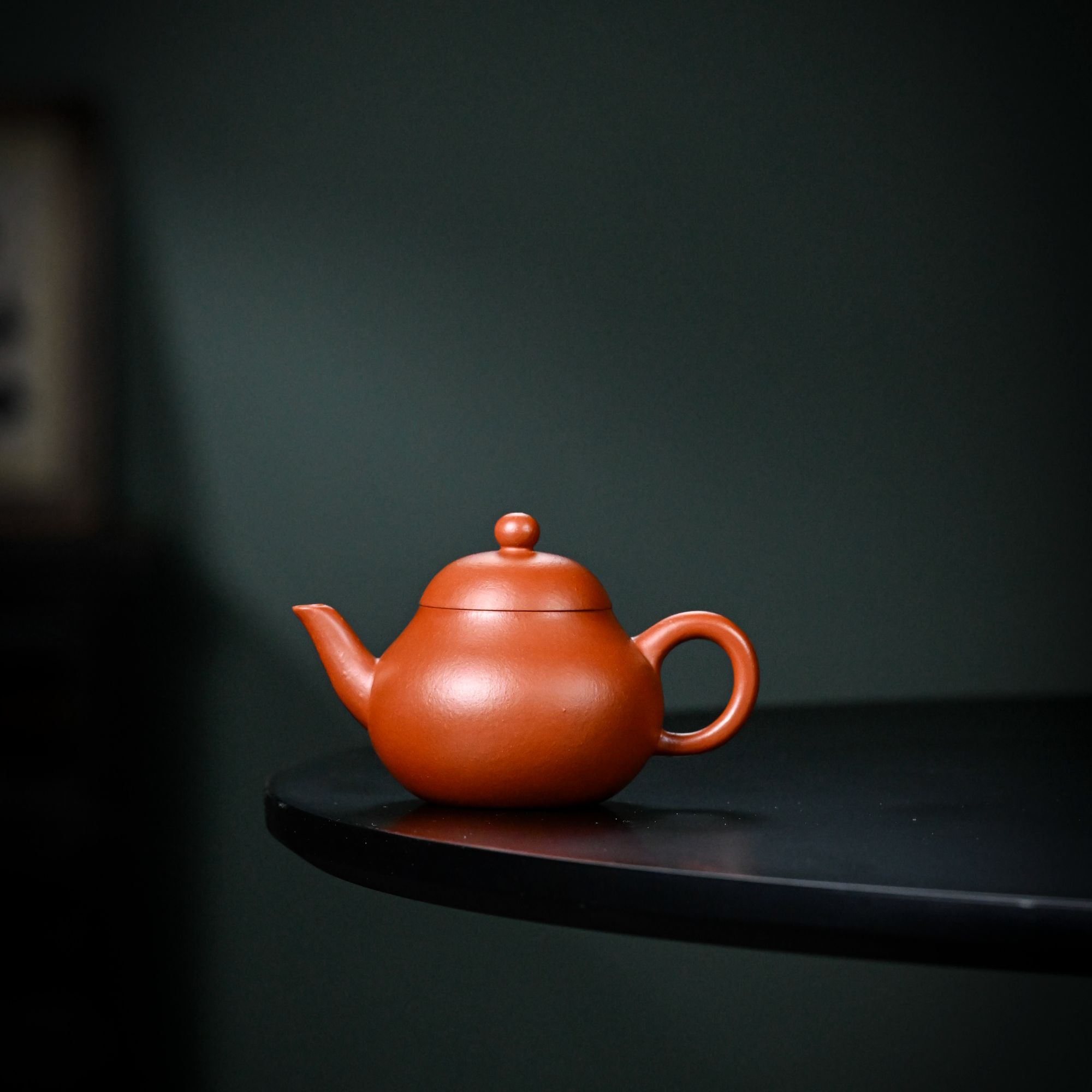 【朱泥.小高梨】老林精选宜兴原矿朱泥精工梨形壶130CC