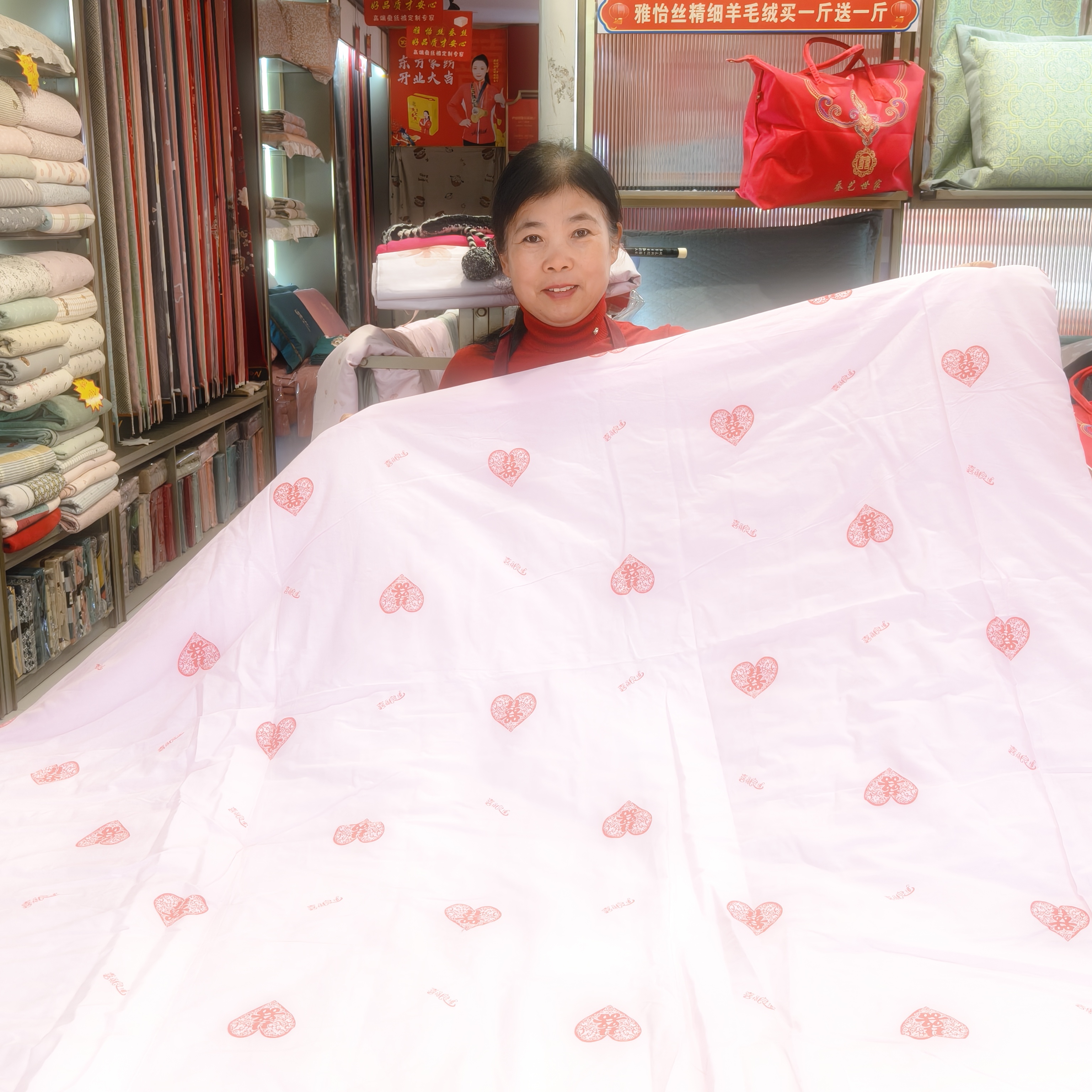 [单人被双人被]平纹纯棉加密新疆一级长绒棉被定制