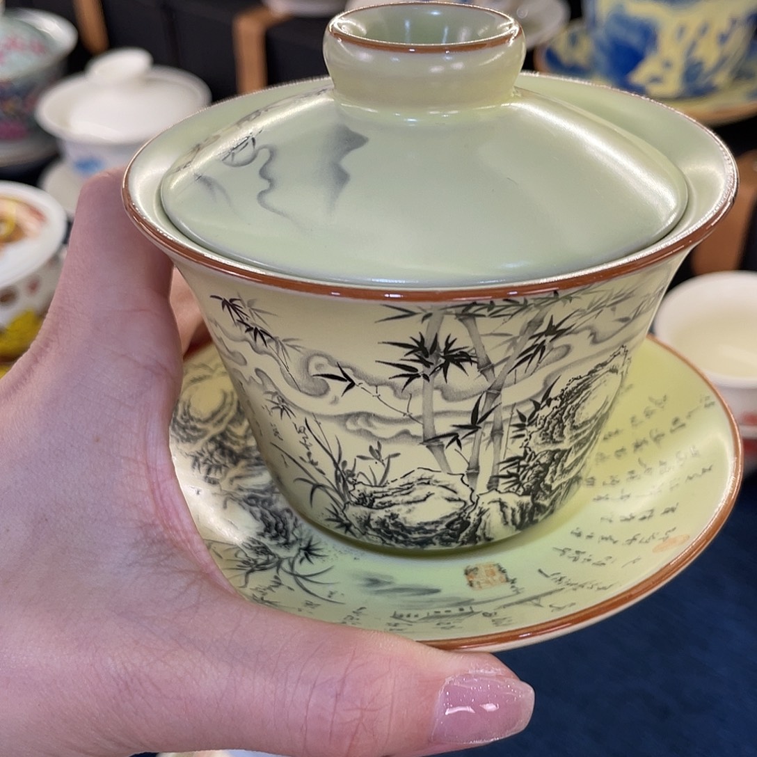 陶景德陶瓷盖碗茶具