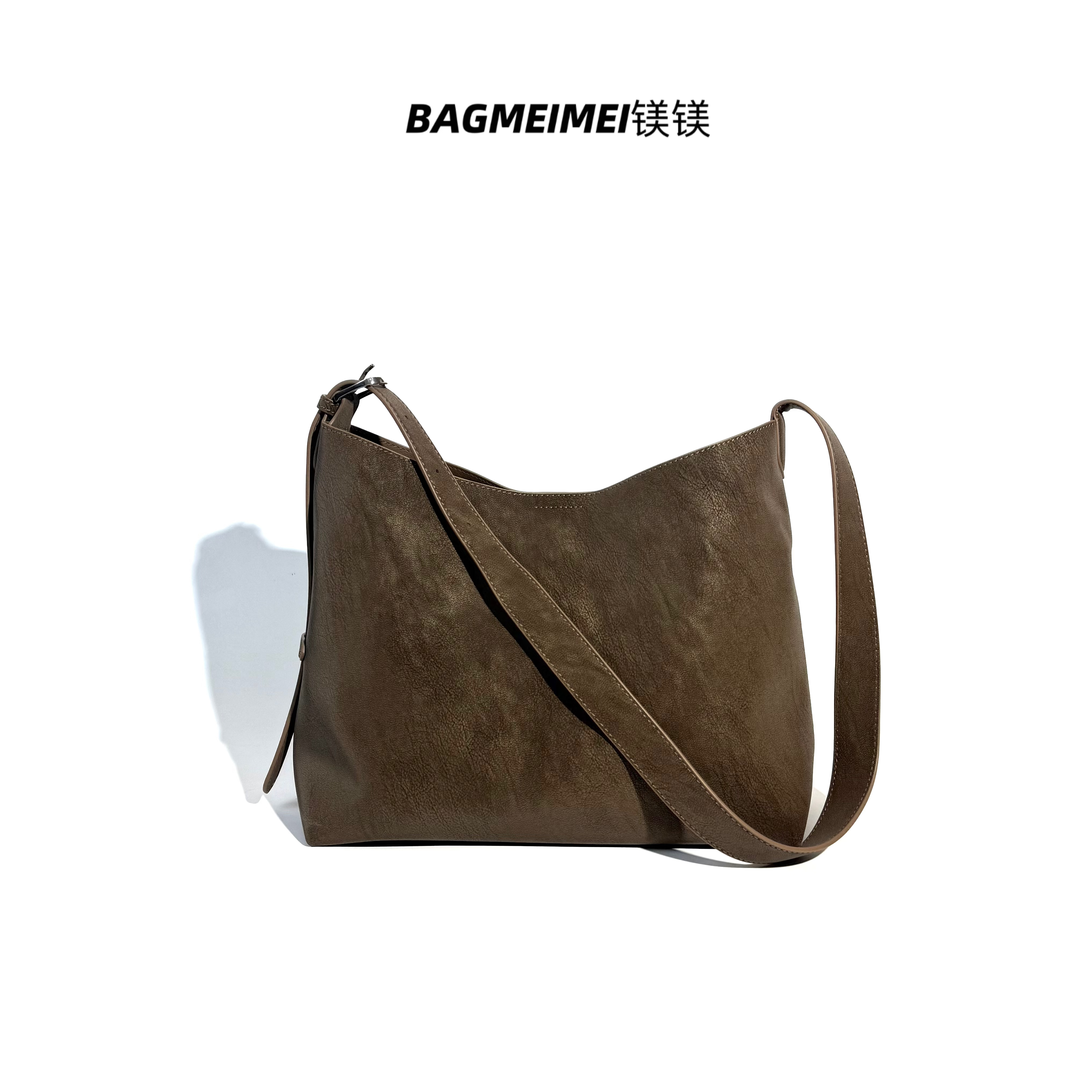 【镁镁皮具休闲大托特】7031-1慵懒休闲大容量女款单肩斜挎托特包