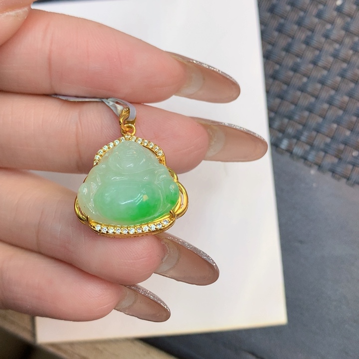 颈饰未镶嵌翡翠天然翡翠