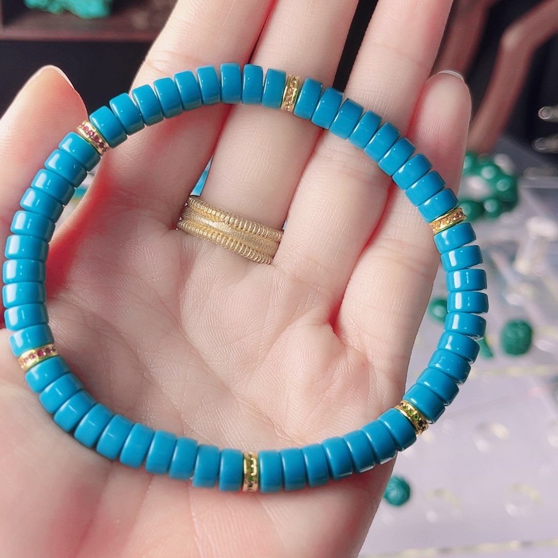 石材卡6加尺寸的隔片手串