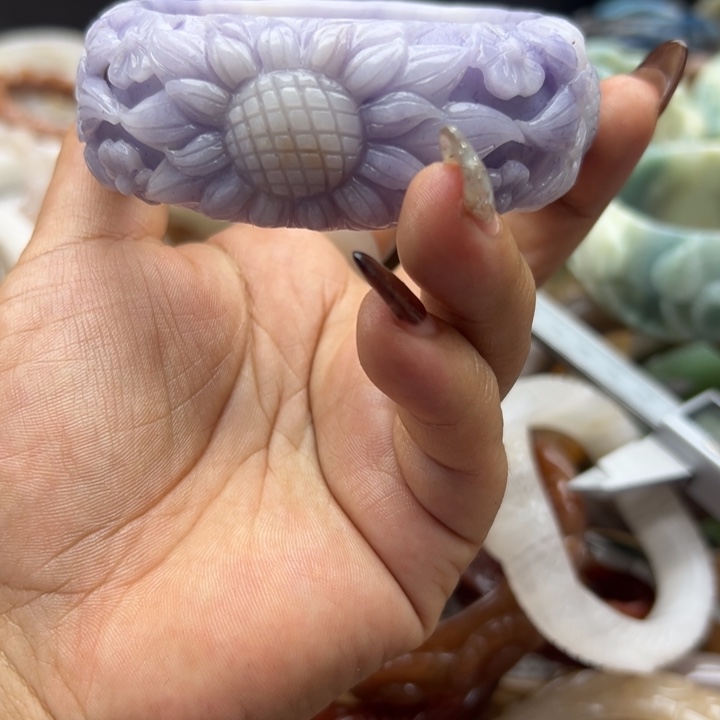 未镶嵌手镯石英岩玉雪*妈