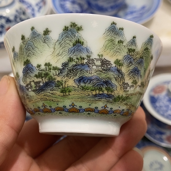 陶摆件景德镇陶瓷主人杯2344