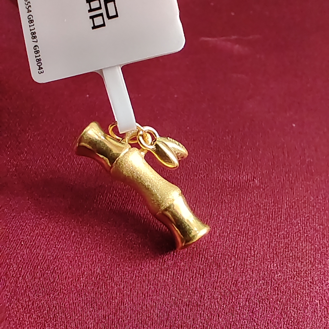 【夏夏专享】足金999 叶子竹节 ZP 0.49 攒金有道