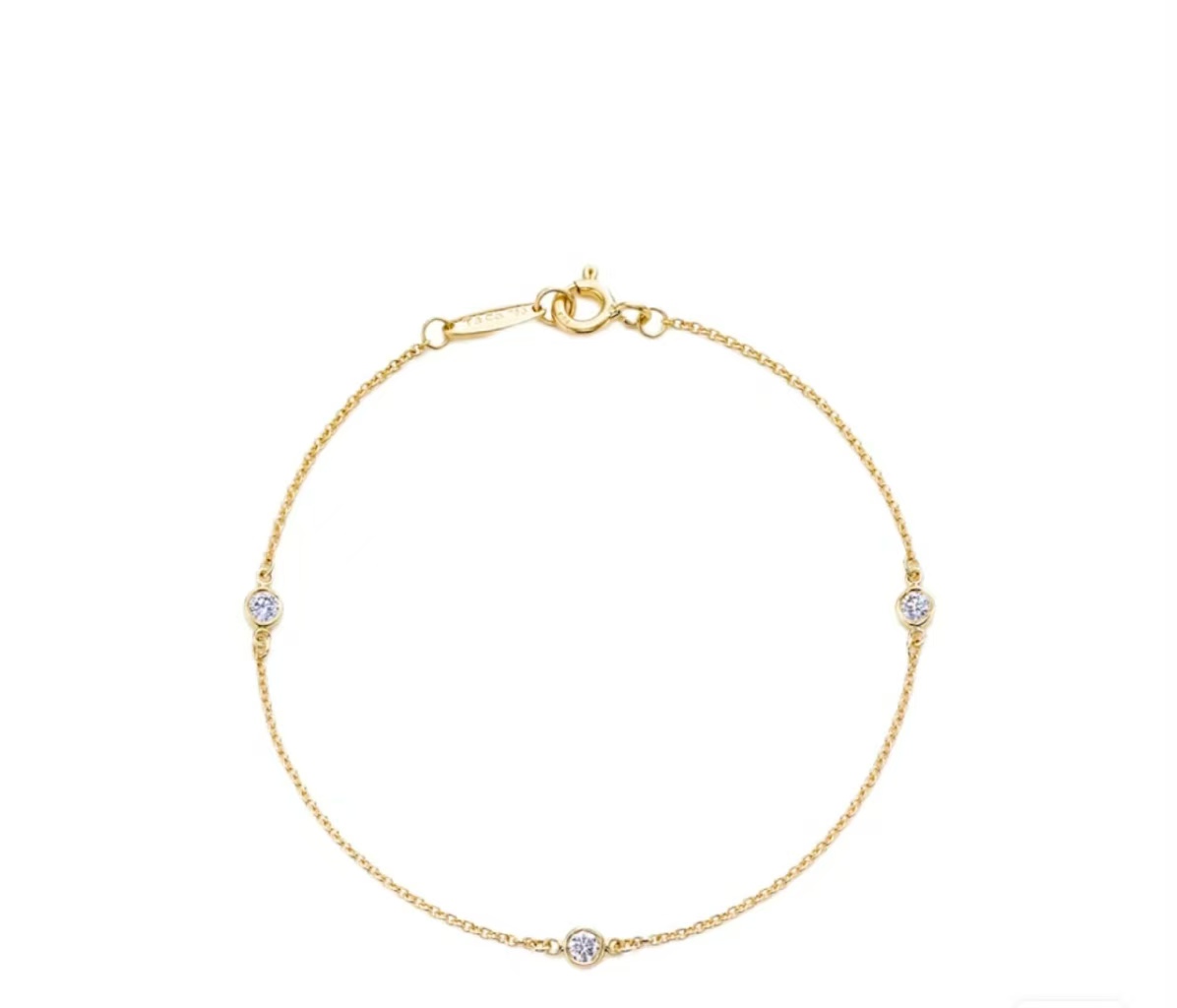 99新 Tiffany & Co./蒂芙尼 ELSA PERETTI 泡泡三钻手链W53472Q
