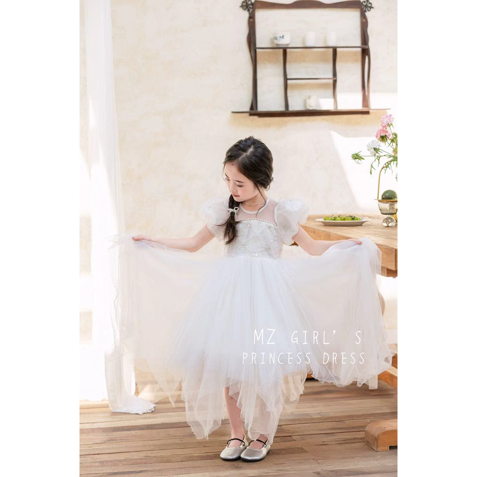 【新疆包邮】夏季新款白色轻奢洋气礼服裙L825