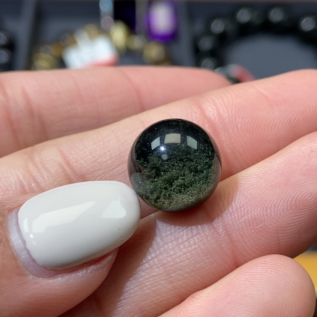 绿幽灵单珠未镶嵌水晶桃*12.4mm