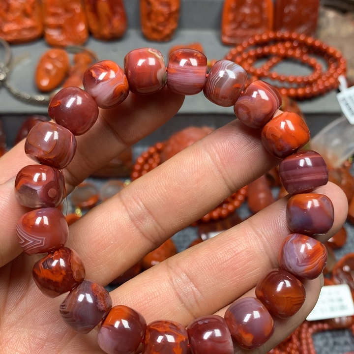 南红玛瑙手串未镶嵌12mm