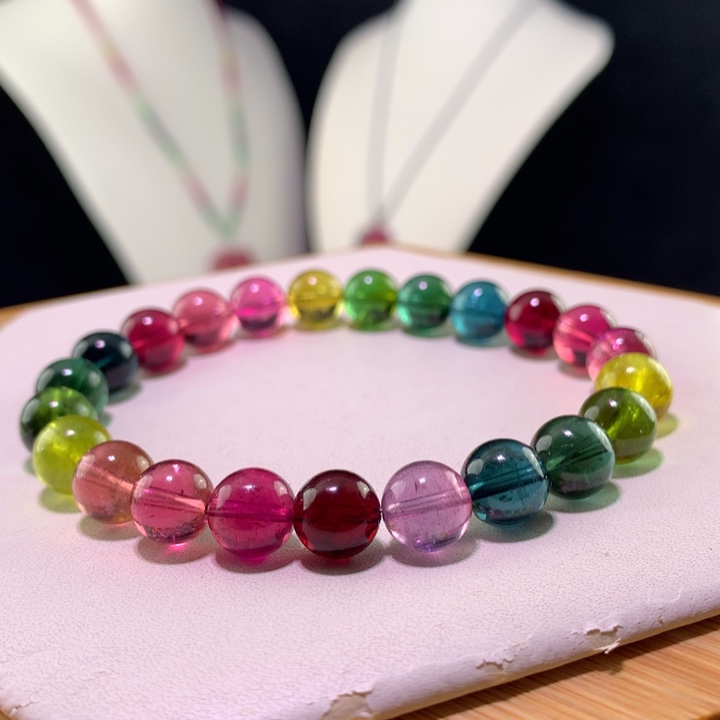 双色碧玺手链未镶嵌