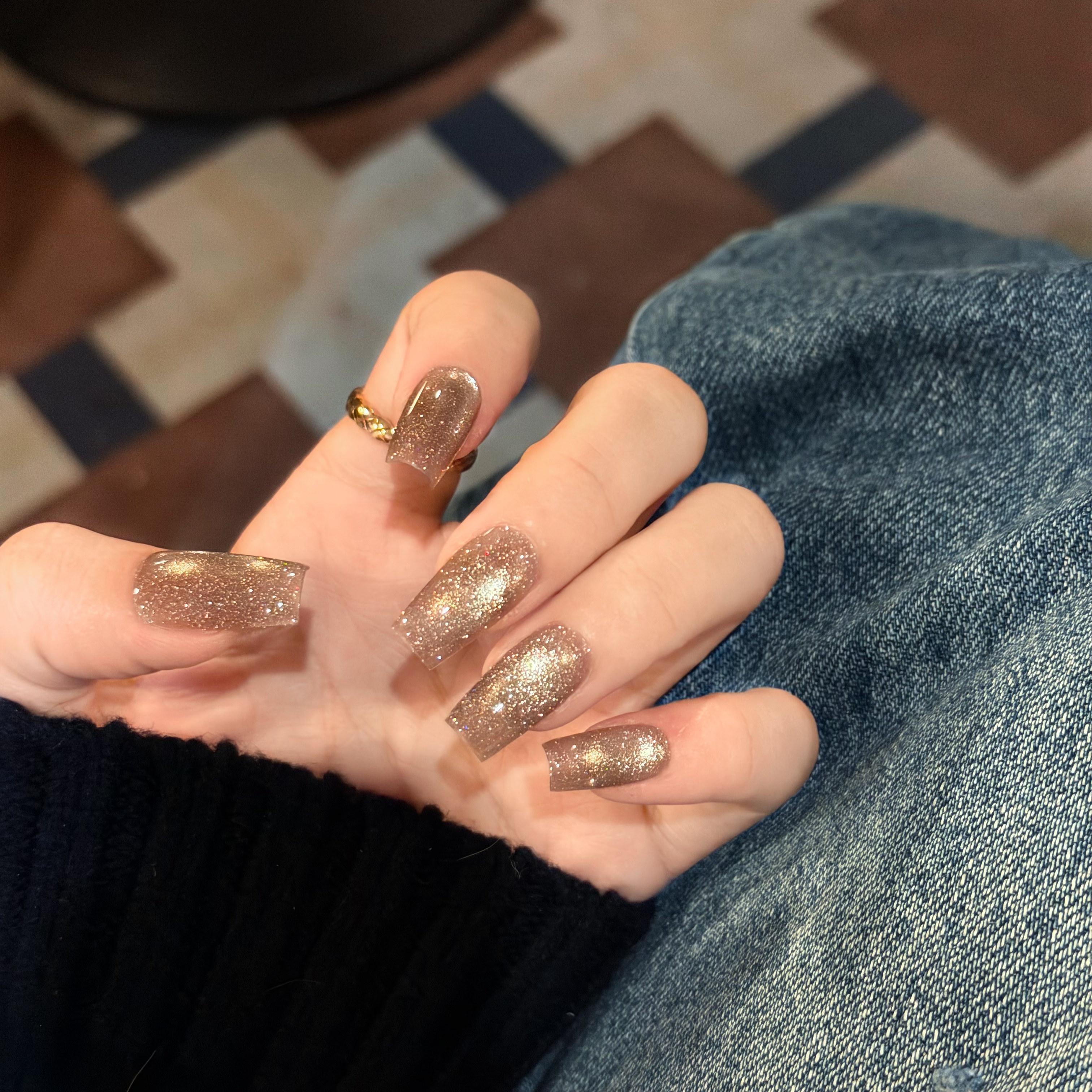 【古铜金】Cheer-ego夏天纯手工高品质穿戴甲C607（预售）