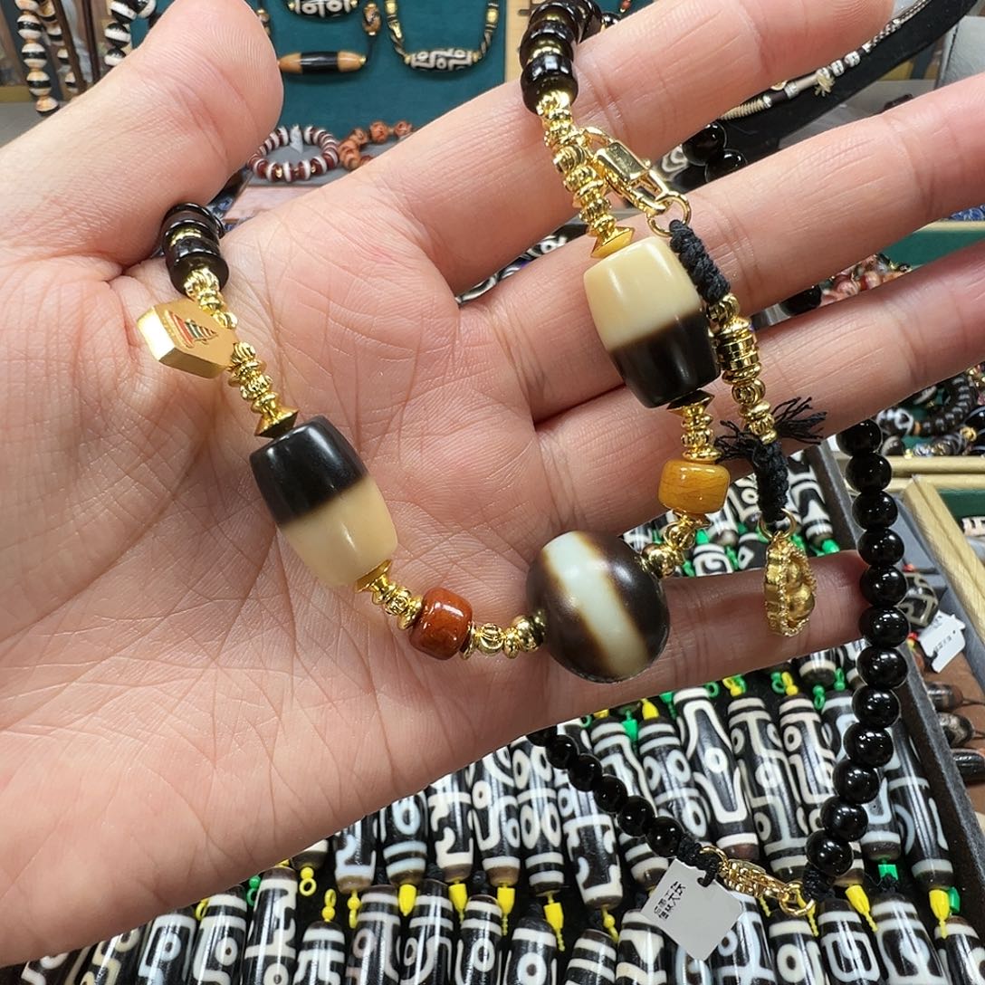 玛瑙/玉髓未镶嵌珠宝半成品良品药师三宝套链