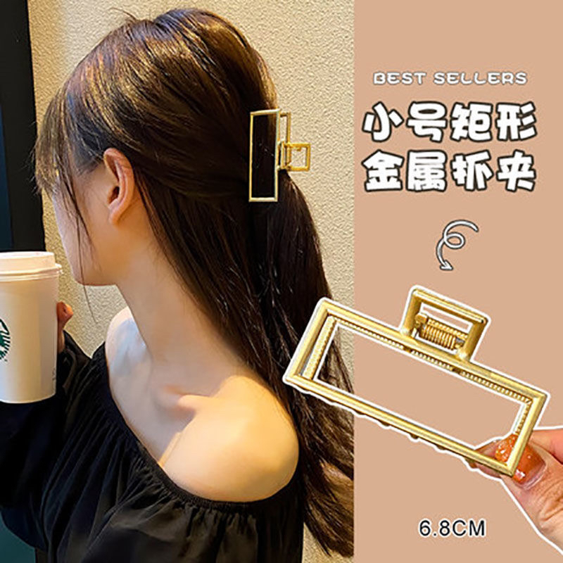 中性少女风简约欧美风女ins气质抓夹发夹发饰卡子网红鲨鱼夹