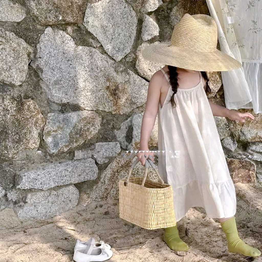 四色夏季吊带薄棉裙（不过膝）