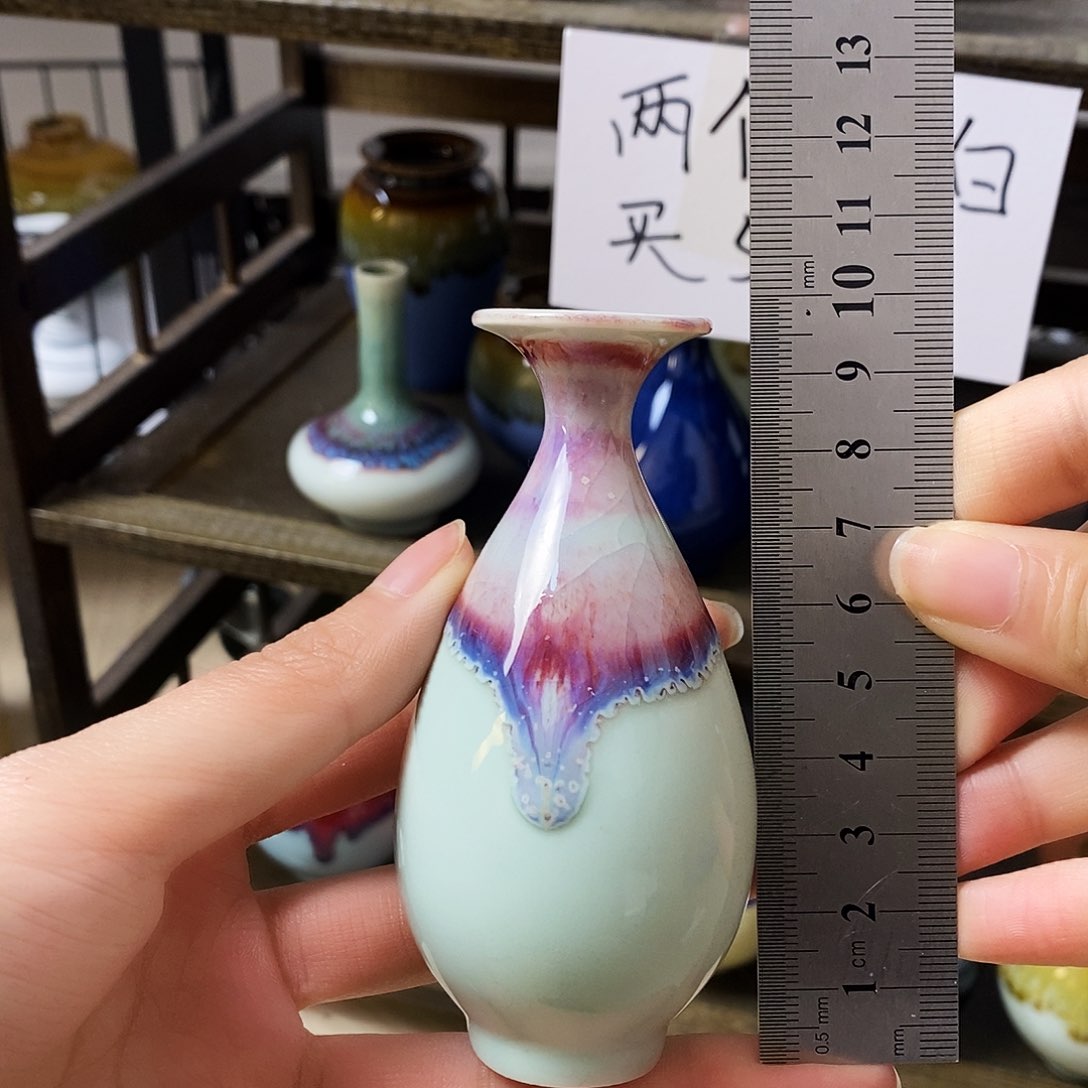 摆件景德镇高温陶瓷小花瓶