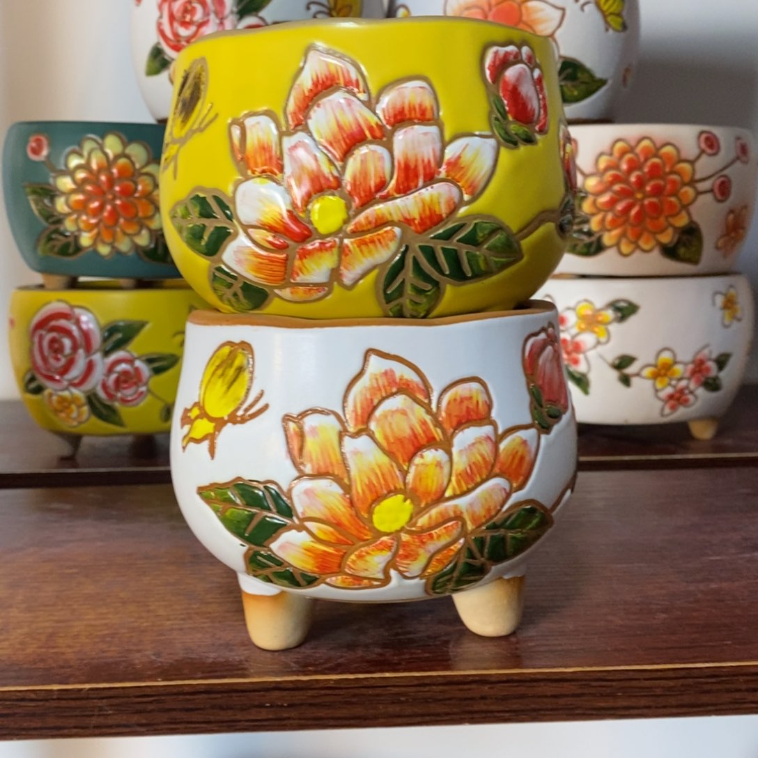 红陶韩式多肉植物花盆