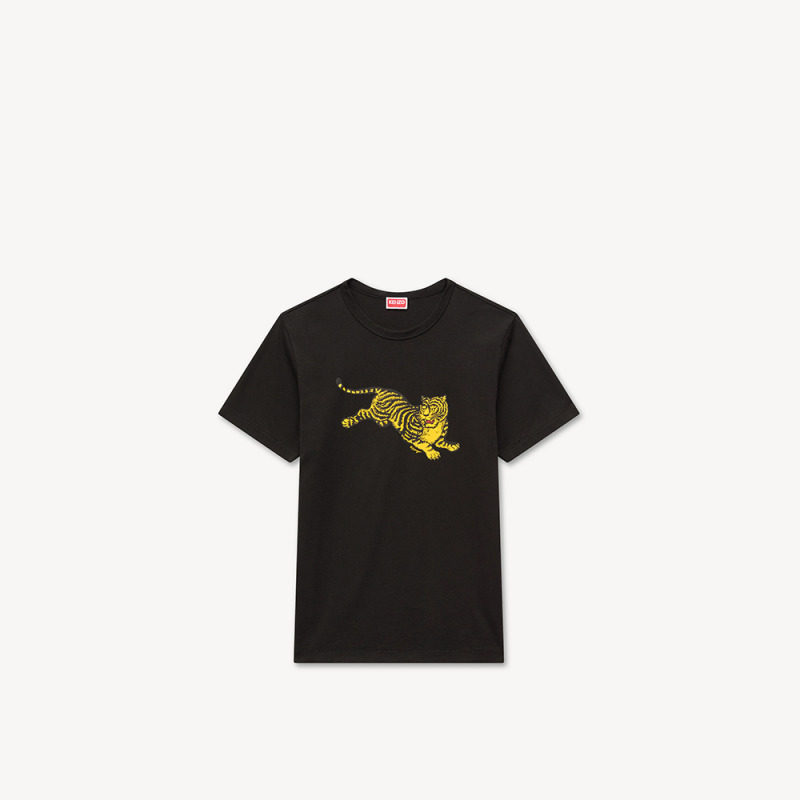 KENZO 26秋冬新品 男女同款老虎图案修身版型休闲T恤衫商品图