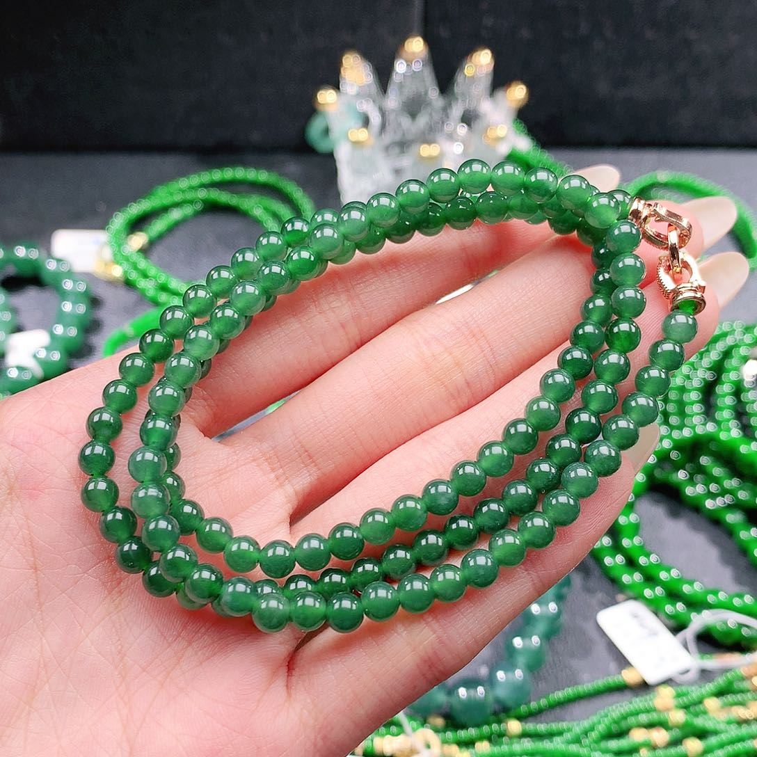 翡翠未镶嵌手链项链