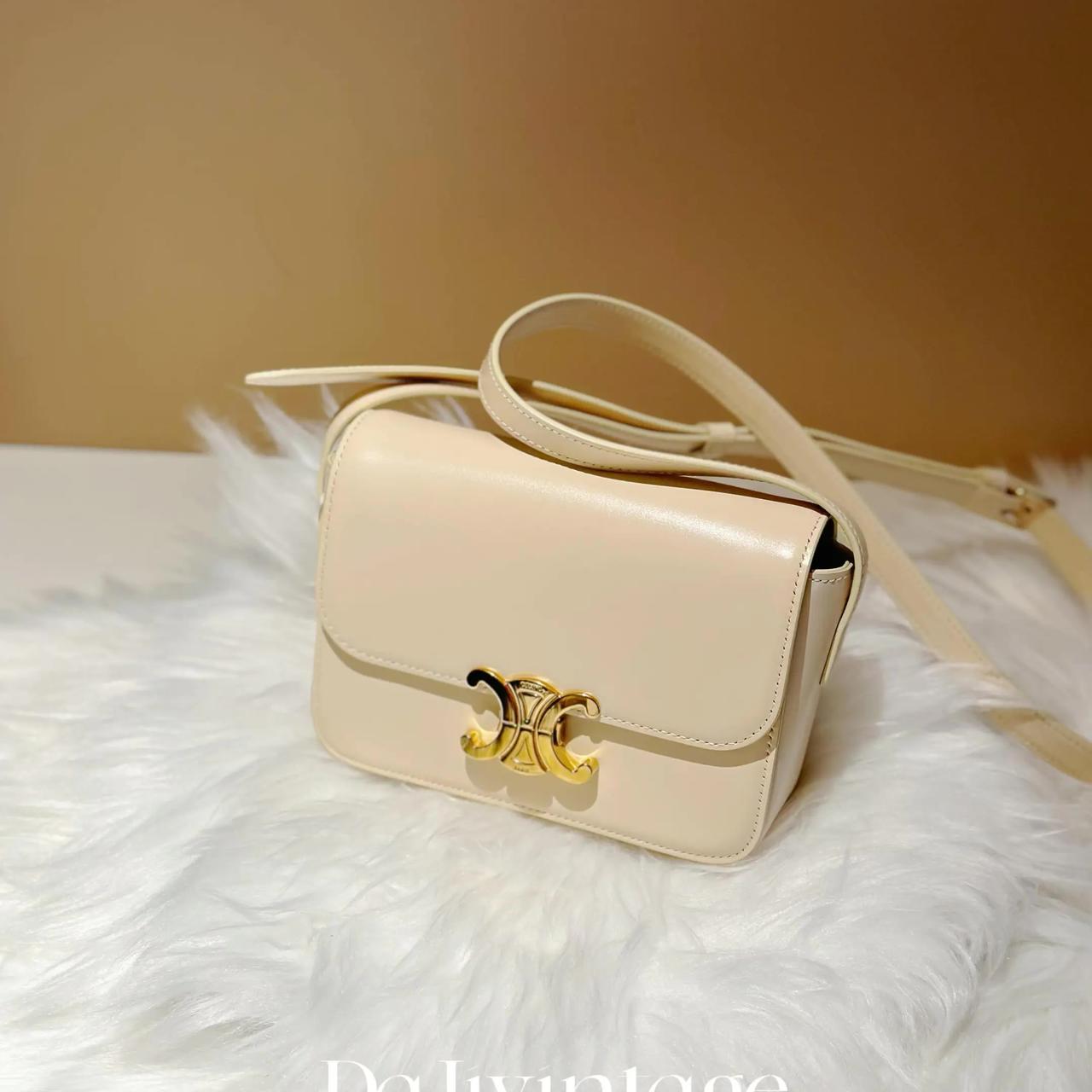 99新 Celine/思琳 大吉中古/Celine瑟琳奶油白豆腐包斜挎包